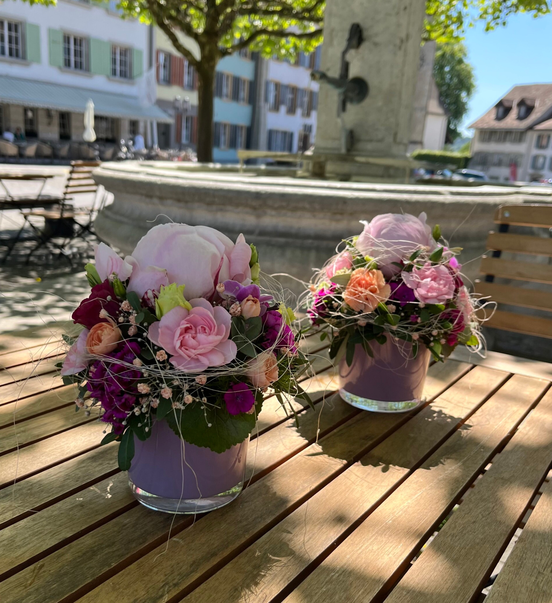 Tischdekoration für die Konfirmation